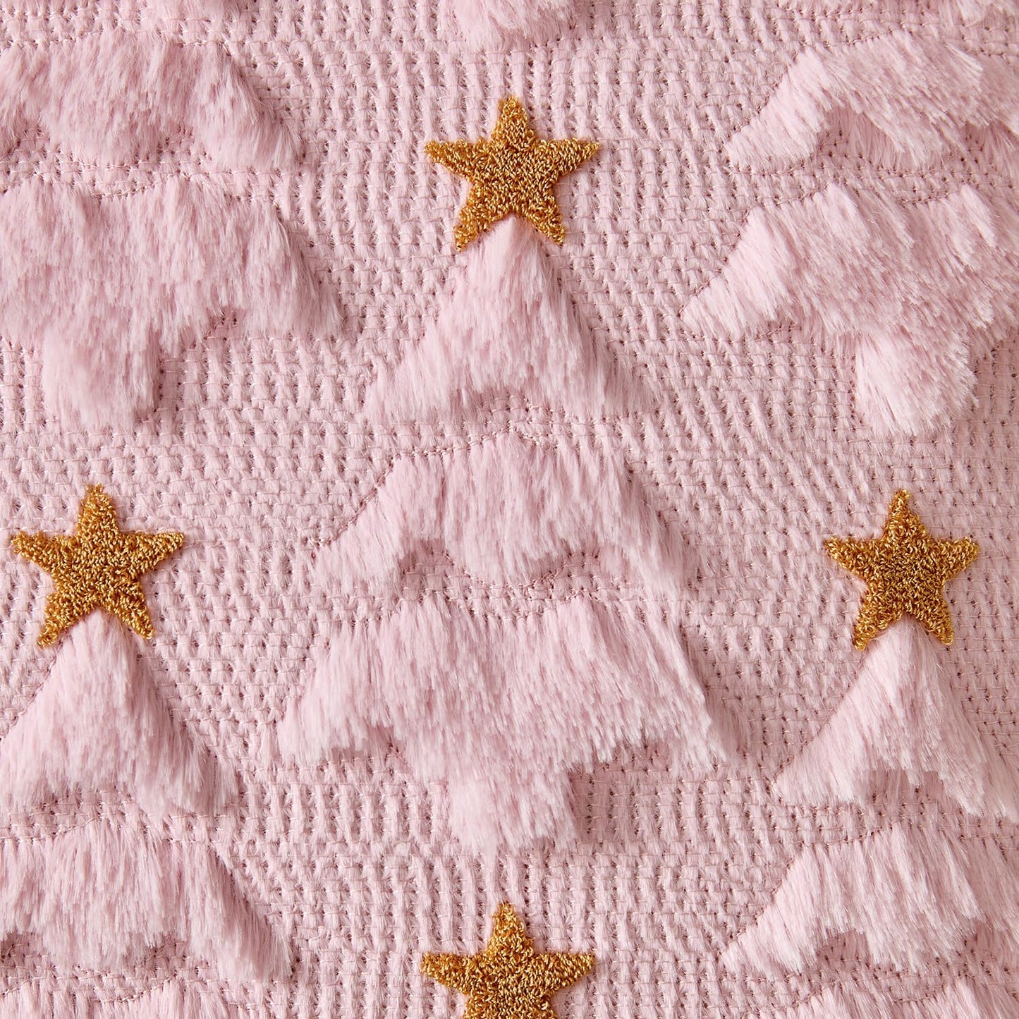 Christmas Pillow Covers 18X18 Inch Set of 2, Pink Christmas Tree Plush Faux Fur Pillowcases Soft Decorative Throw Pillow Cases for Couch Sofa Living Room Winter Xmas Holiday Home Decor