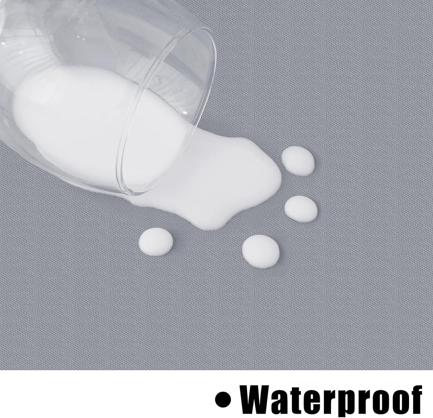 2 Pack Rectangle Vinyl Tablecloth, Waterproof Spillproof Plastic Flannel Backed Table Cloth, Wipe Clean Table Cover for Dining Table, Buffet Parties and Camping (Grey, 52" X 70")