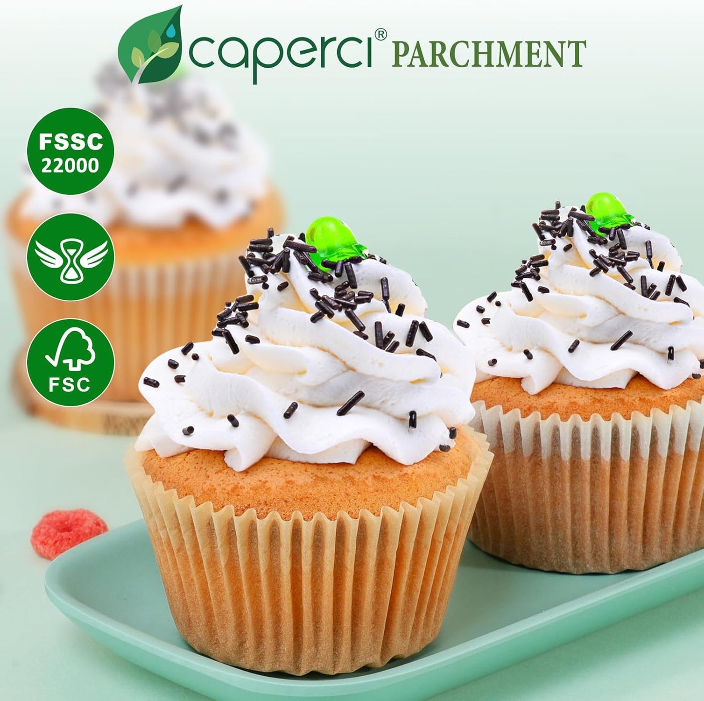 225Pcs White Parchment Cupcake Liners - Standard Muffin Liners Baking Cups, Parchment Paper Cupcake Wrappers with Excellent Greaseproof & Balanced Non-Stick, No Smell, Food Grade (White)