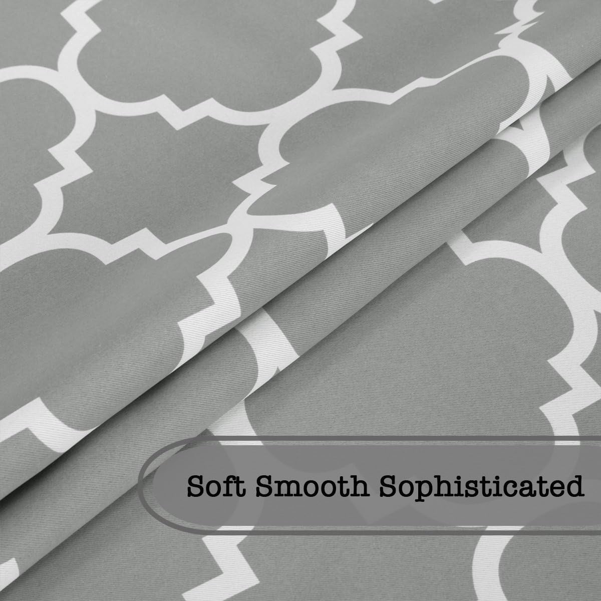 Beautiful Quatrefoil Dove Pattern Thermal Insulated Blackout Tie up Curtains, Rod Pocket Home Fashion Balloon Shade for Small Window, W42 X L63 Inch-Dove(Set of 1)