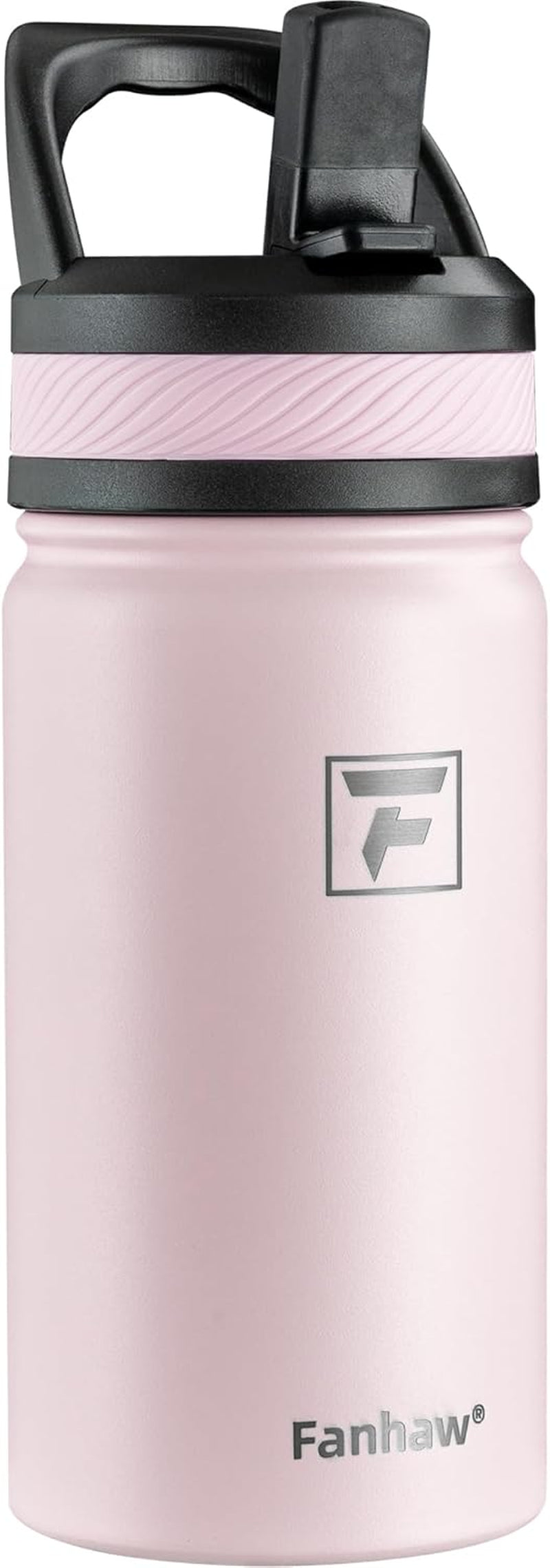 14 Oz Kids Insulated Water Bottle with Straw Lid – Stainless Steel Double Wall Vacuum, Leak-Proof, Bpa-Free Water Bottles for School Boys & Girls(Pink)
