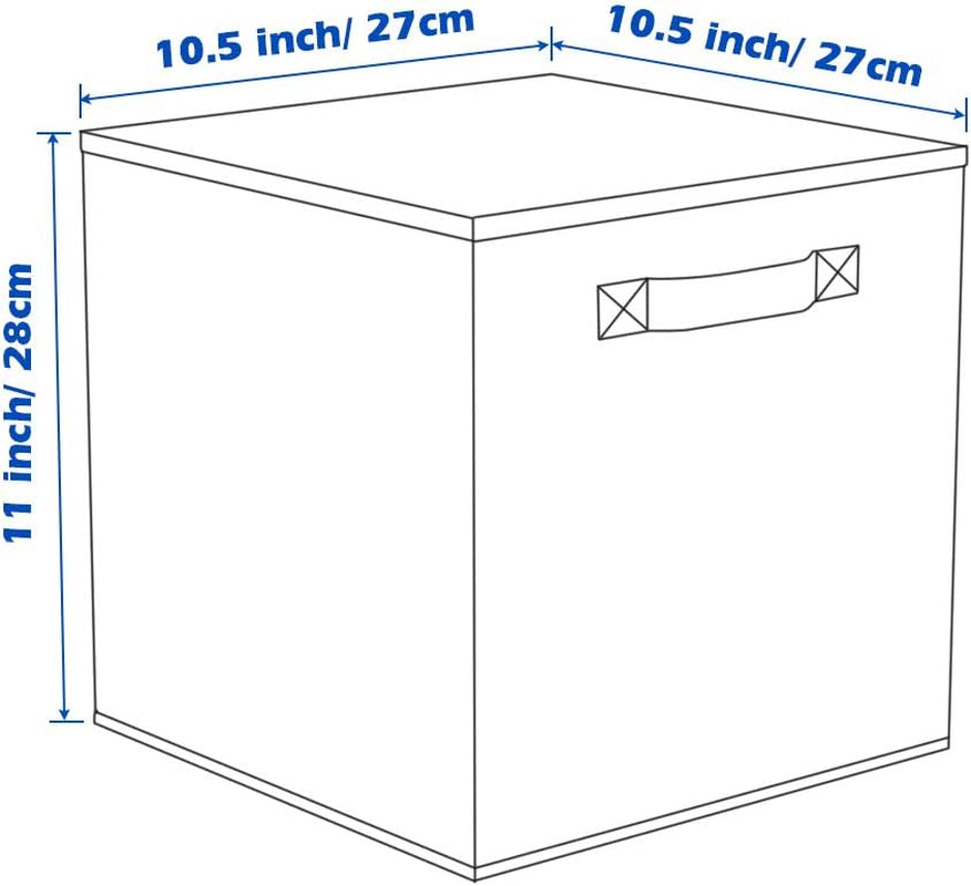 Foldable Fabric Storage Cubes and Cloth Organizer Drawer for Closet and Toys, 6 Pack (6 Colors)