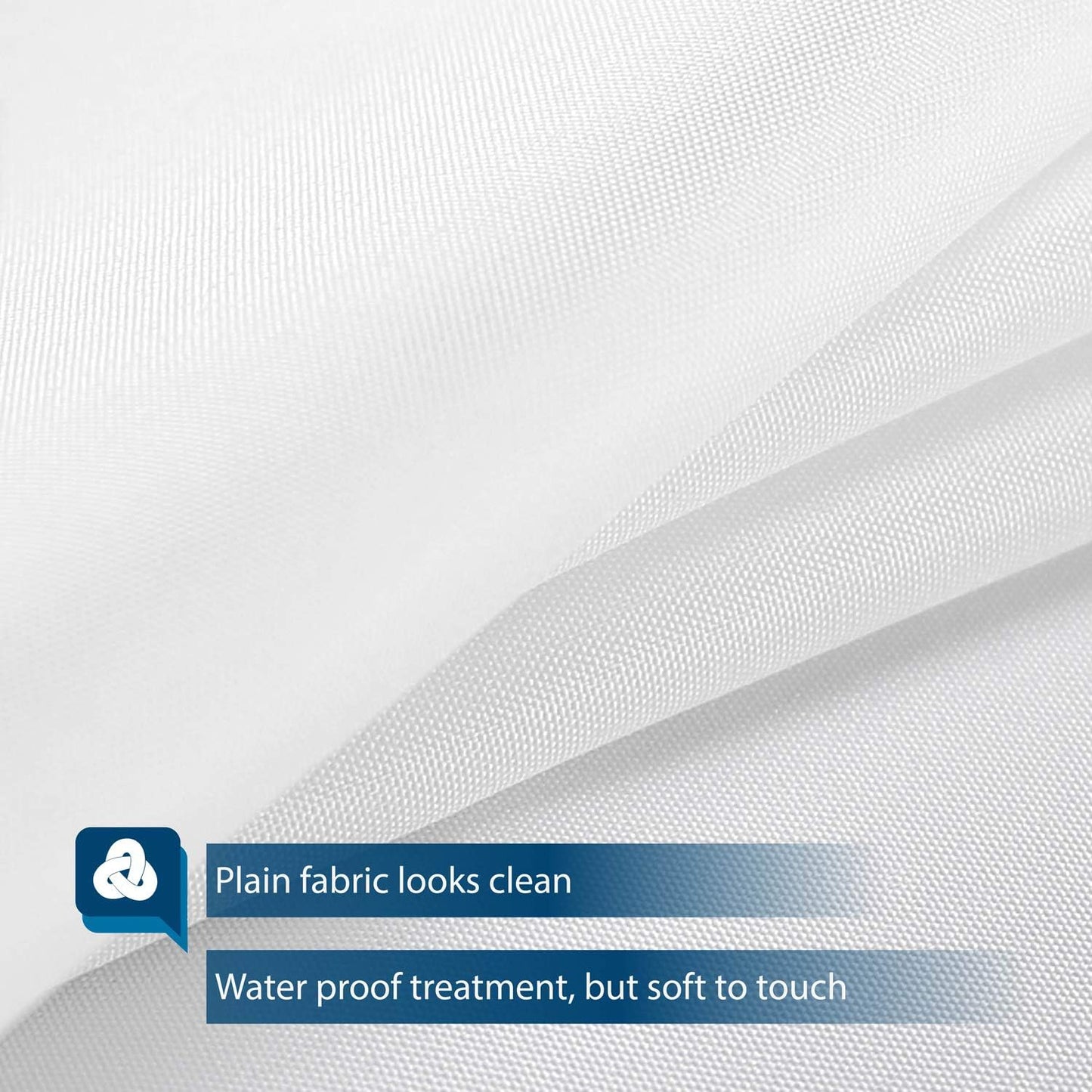 Waterproof Fabric Stall Shower Curtain or Liner 36 Inch Wide Half Size Microfiber, Hotel Quality Stand-Up Small Narrow Single Shower Curtain, Machine Washable, White, 36X72