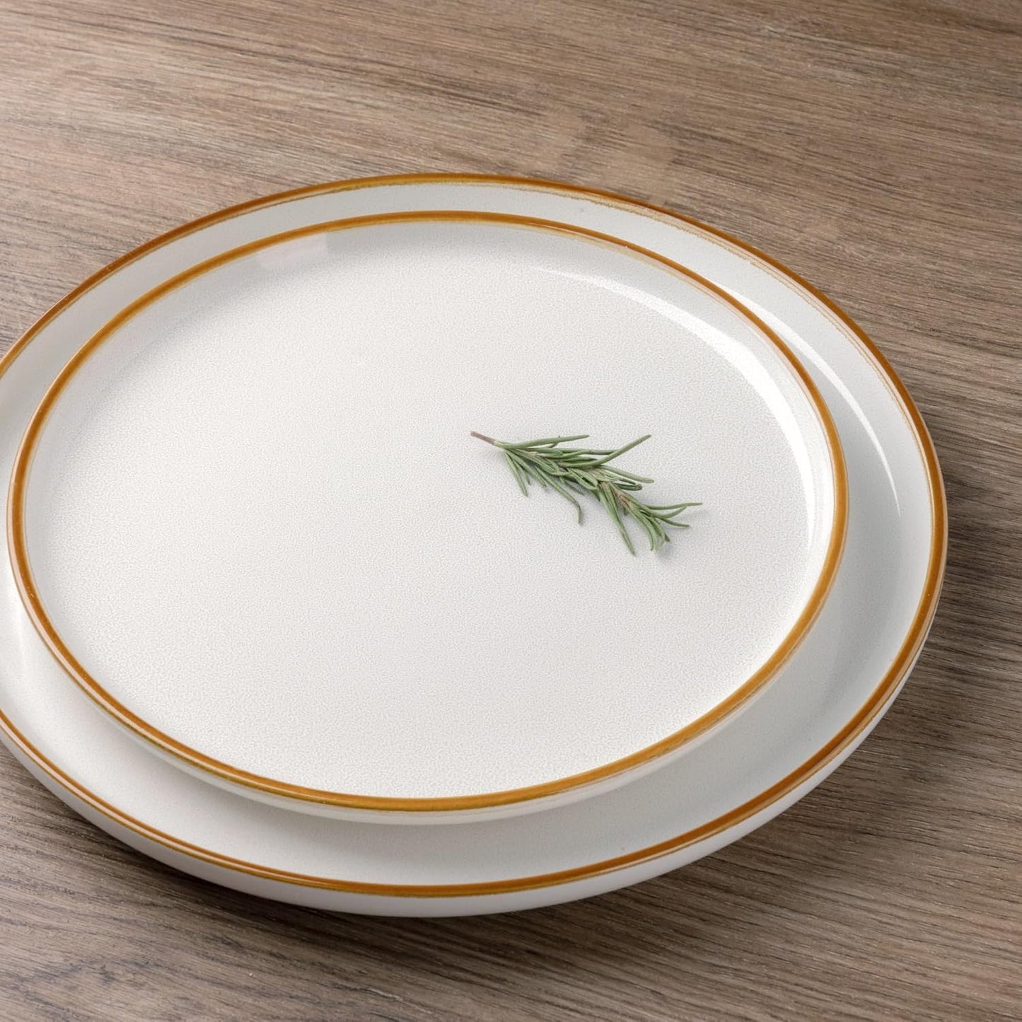 Ceramic Dinnerware Set for Four - 12-Piece Stoneware Plate and Bowl Collection, Scratch-Resistant, Dishwasher and Microwave Safe, Reactive Glaze Finish in White