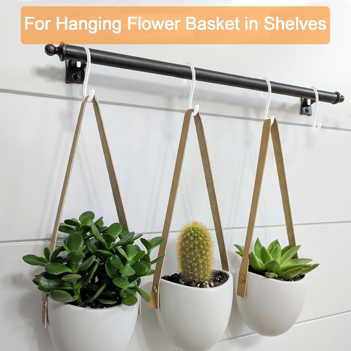 12-Pack Heavy-Duty 5-Inch Vinyl-Coated S Hooks for Hanging Plants and Kitchen Utensils, Non-Slip Design for Pots, Pans, and Bags