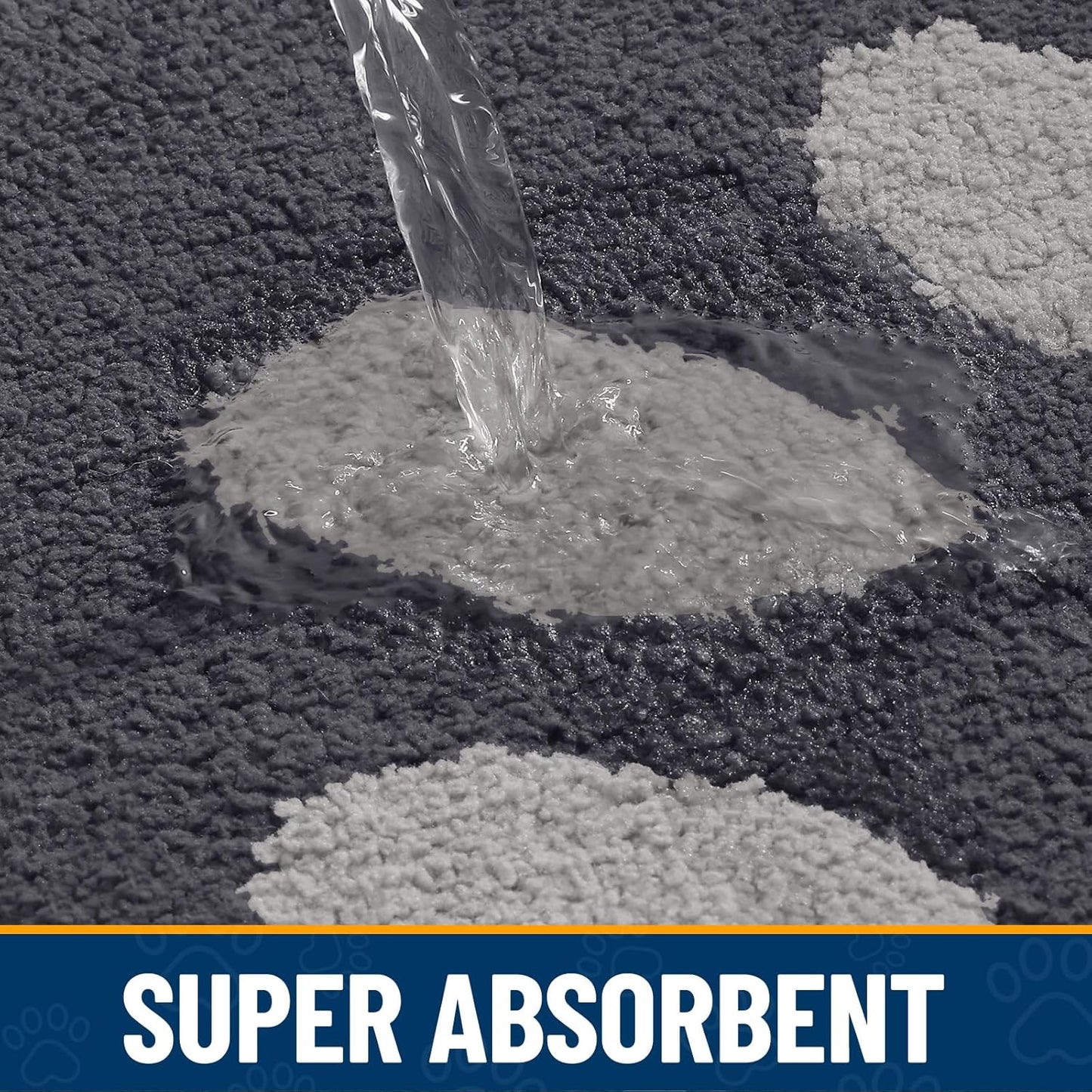 Dog Door Mat for Muddy Paws 30X20, Dirt Trapper Non Slip Washable Indoor Doormats, Absorbent Entryway Carpet for inside Floor, Dark Grey