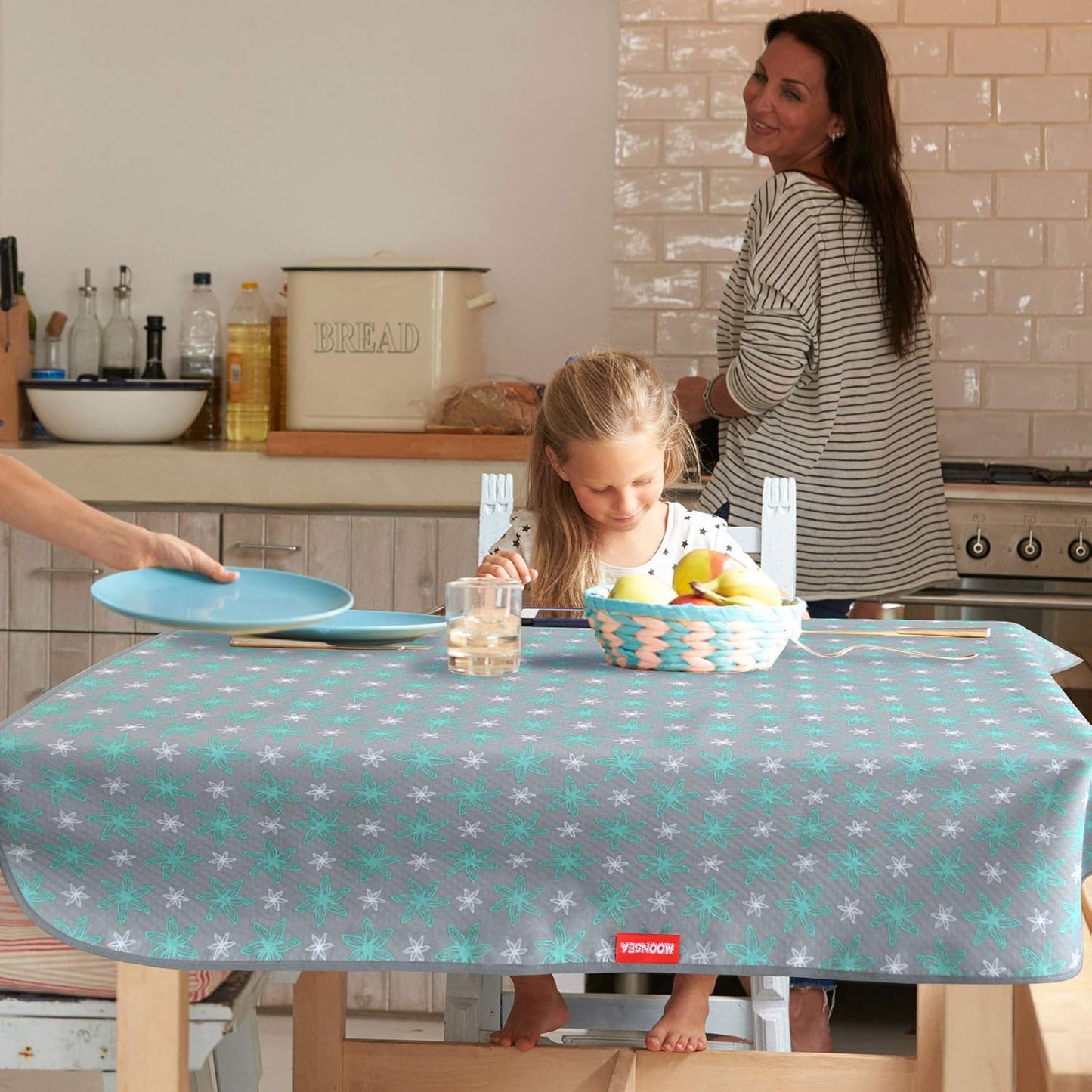 Splat Mat for under High Chair Mat, Mealtime Baby Art/Crafts/Playtime, anti Slip Waterproof Splash Machine Washable Portable Picnic Floor Feeding Table Cloth, 42X46 Inch