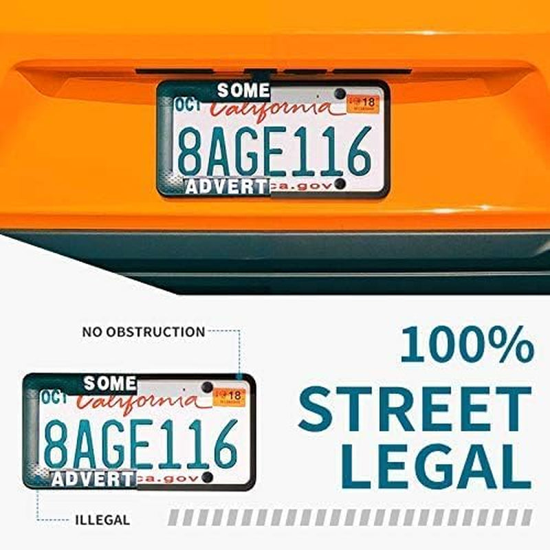 Silicone License Plate Frames Black, 1 Pack Car License Plate Frame, Universal US Car Black License Plate Holders Brackets Rust-Proof, Rattle-Proof, Weather-Proof Car Accessories(Black)