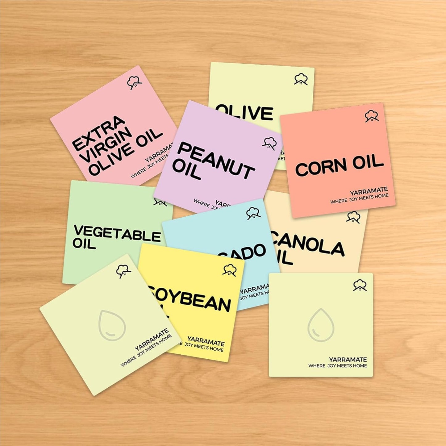 10 Color Labels for Oil Sprayer Bottles