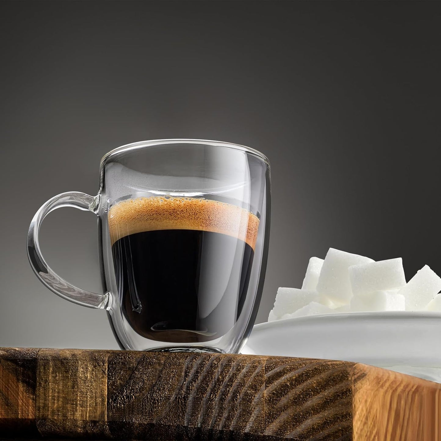 Espresso Cups Set of 2, 2.7 Ounces Double Wall Glass Espresso Cups, Clear Insulated Espresso Shots Cup for Espresso Accessories