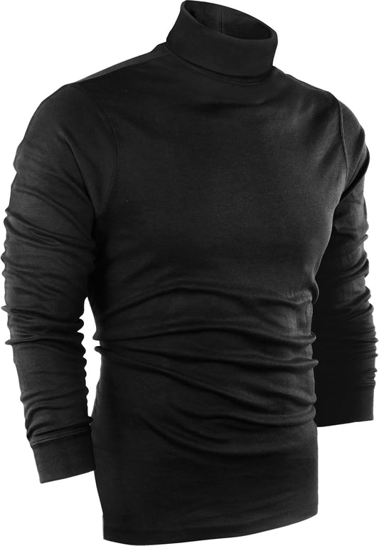 Men'S Turtleneck Slim Fit Lightweight Pullover Top