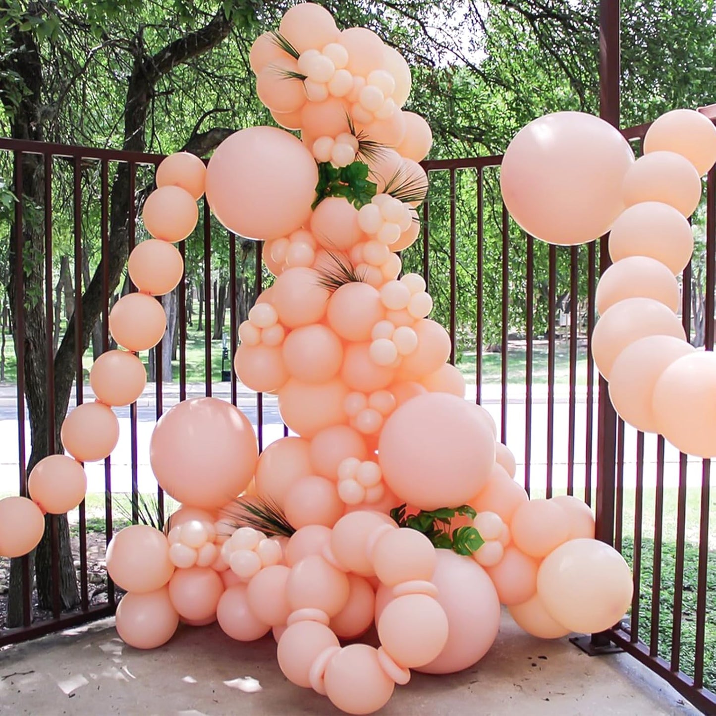 110Pcs Peach Balloons, 18 12 10 5 Inch Pastel Orange Balloons Different Sizes Peach Balloon Arch for Baby Shower Bridal Wedding Mothers Day Birthday Party Decorations