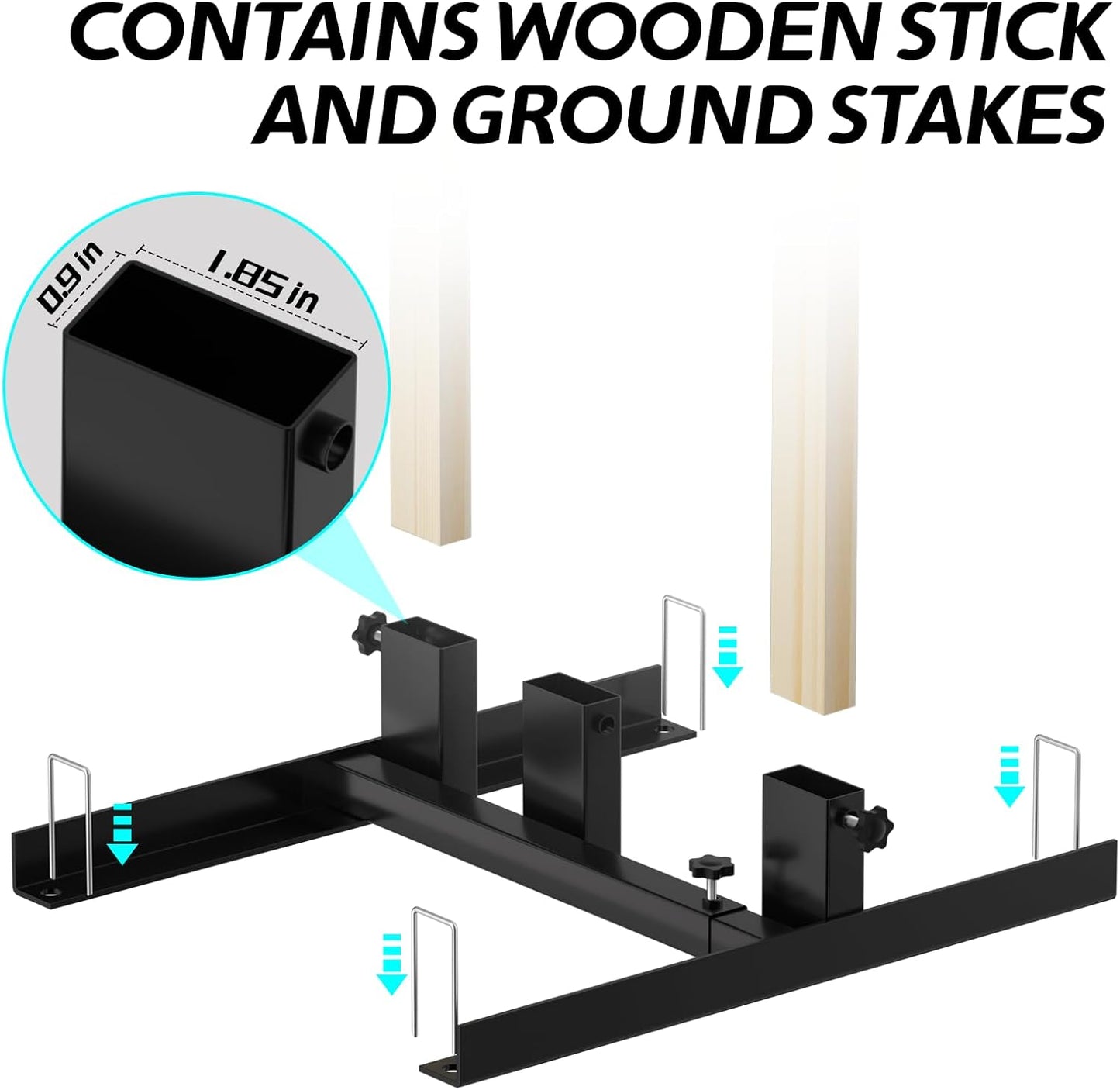 Shooting Target Stand Base with Wooden Board- for Paper Target Sheet Archery Cardboard Targets, Target Holder with Adjustable Base - H Shape - USPSA/IPSC - IDPA Practice
