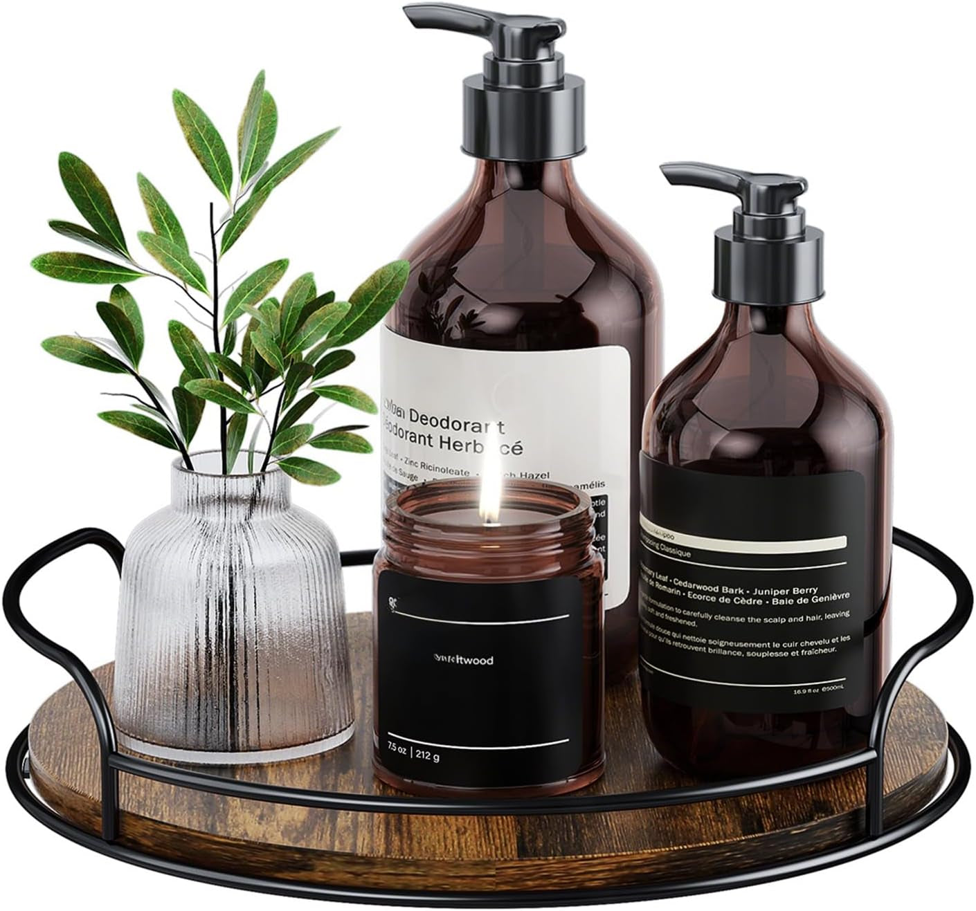 Lazy Susan Organizer, 9'' Lazy Susan Turntable for Cabinet, Table Top, Kitchen, Countertop, Bathroom, Pantry, Spice Organization, Wooden,1 Pack