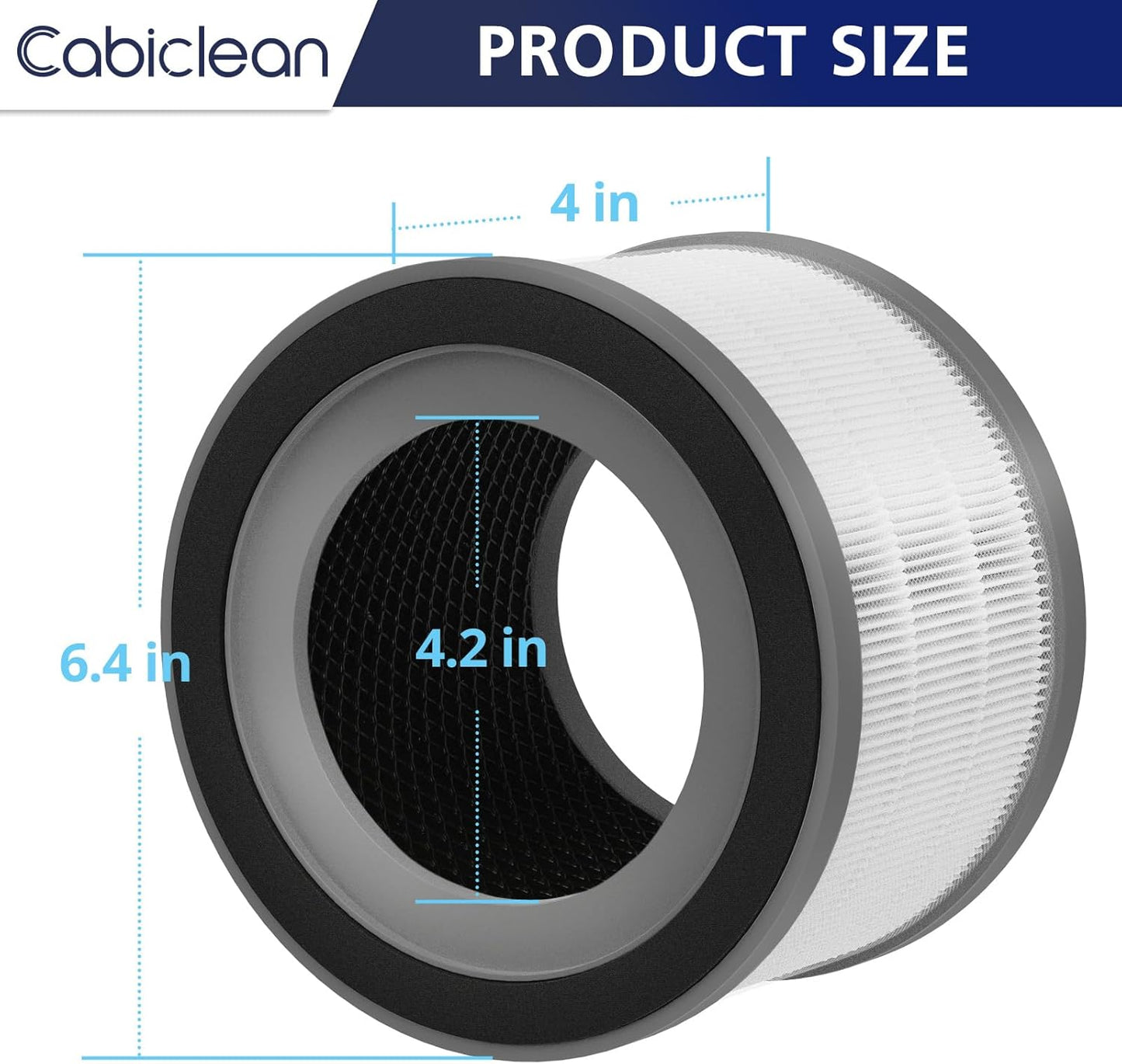 Vista 200 Air Purifier Replacement Filter Compatible with LEVOIT Vista 200 Air Purifier, 3-In-1 Replacement Filter, High-Efficiency Activated Carbon, Vista200-Rf, 2 Pack
