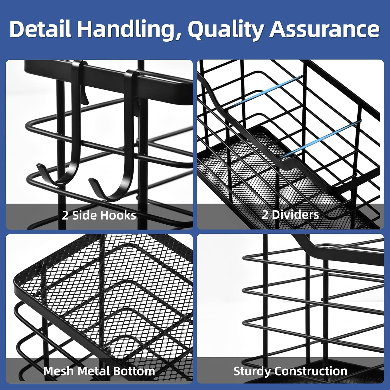 Hair Dryer Holder Hair Tool Organizer, Antirust Wall Mount Bathroom Hair Care Styling Tool Storage Basket for Hair Dryer, Curling Wands, Hair Straighteners