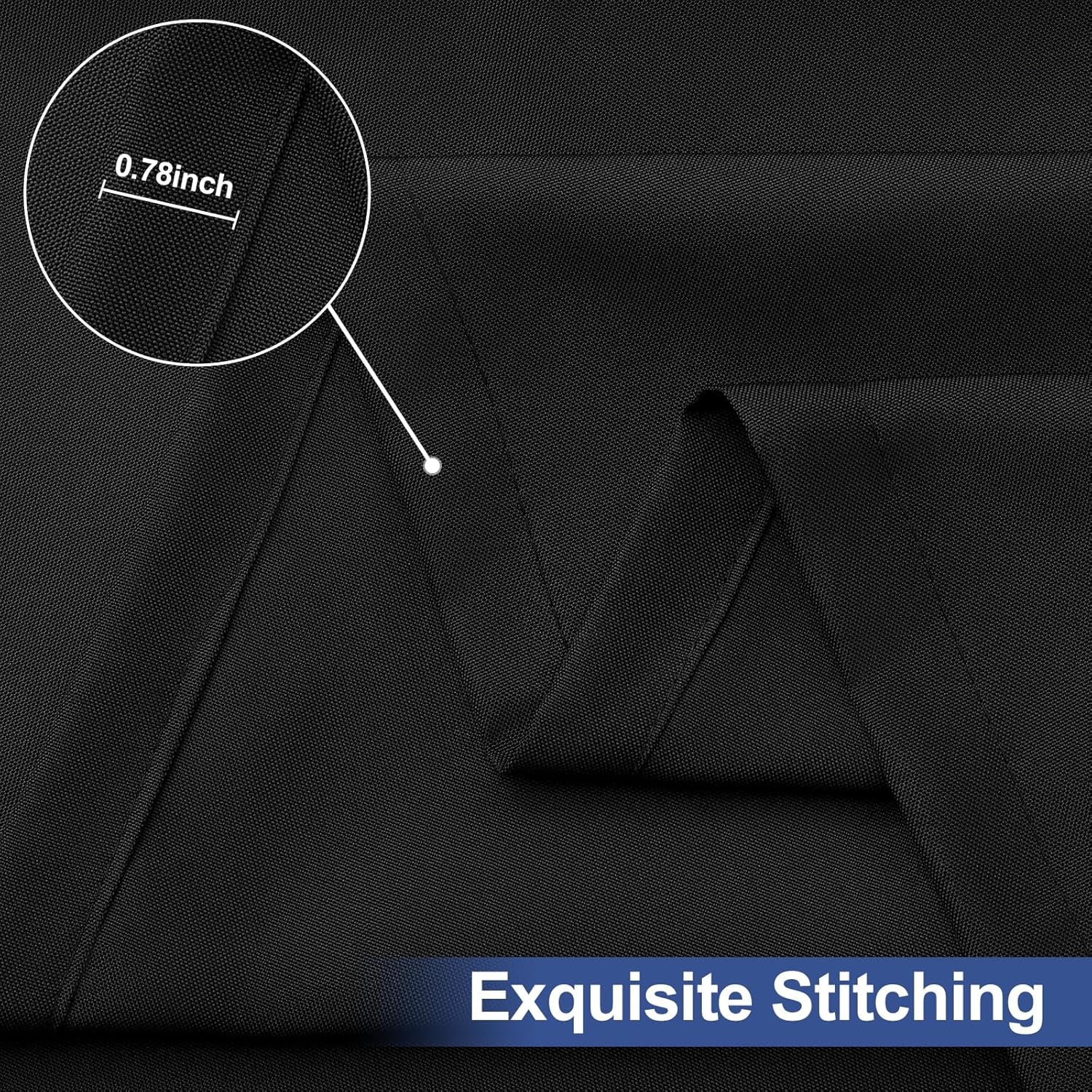 2 Pack Rectangle Table Cloth, Elastic Fitted Fabric Tablecloth Fits for 5 Foot Folding Tables, Washable Table Cover for Picnic, Camping, Indoor & Outdoor (Black, 30" X 60")