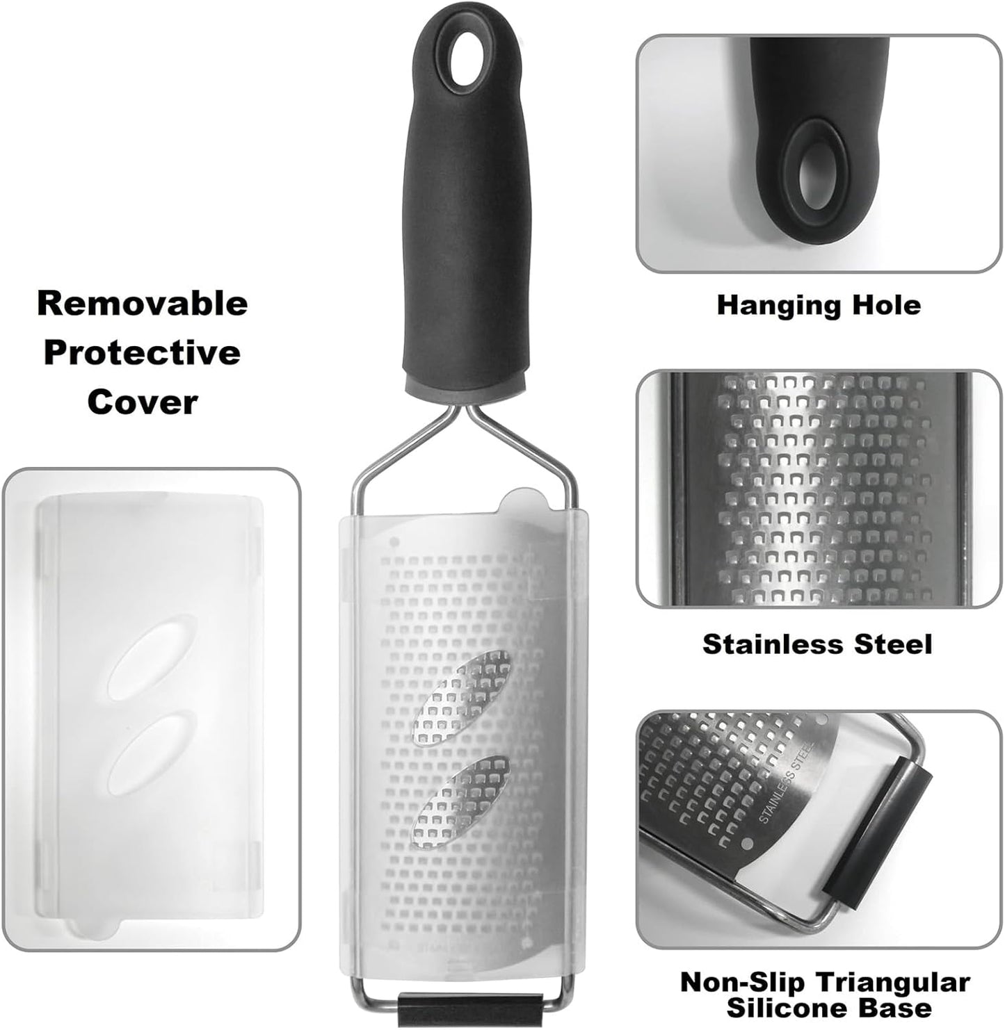 Cheese Zester Grater Handheld with Handle-Lemon Citrus Zester Tool Graters for Kitchen Stainless Steel Salad Spinner Cake Decorating Supplies,Perfect Kitchen Gadgets Zucchini Nutmeg Ginger Peeler