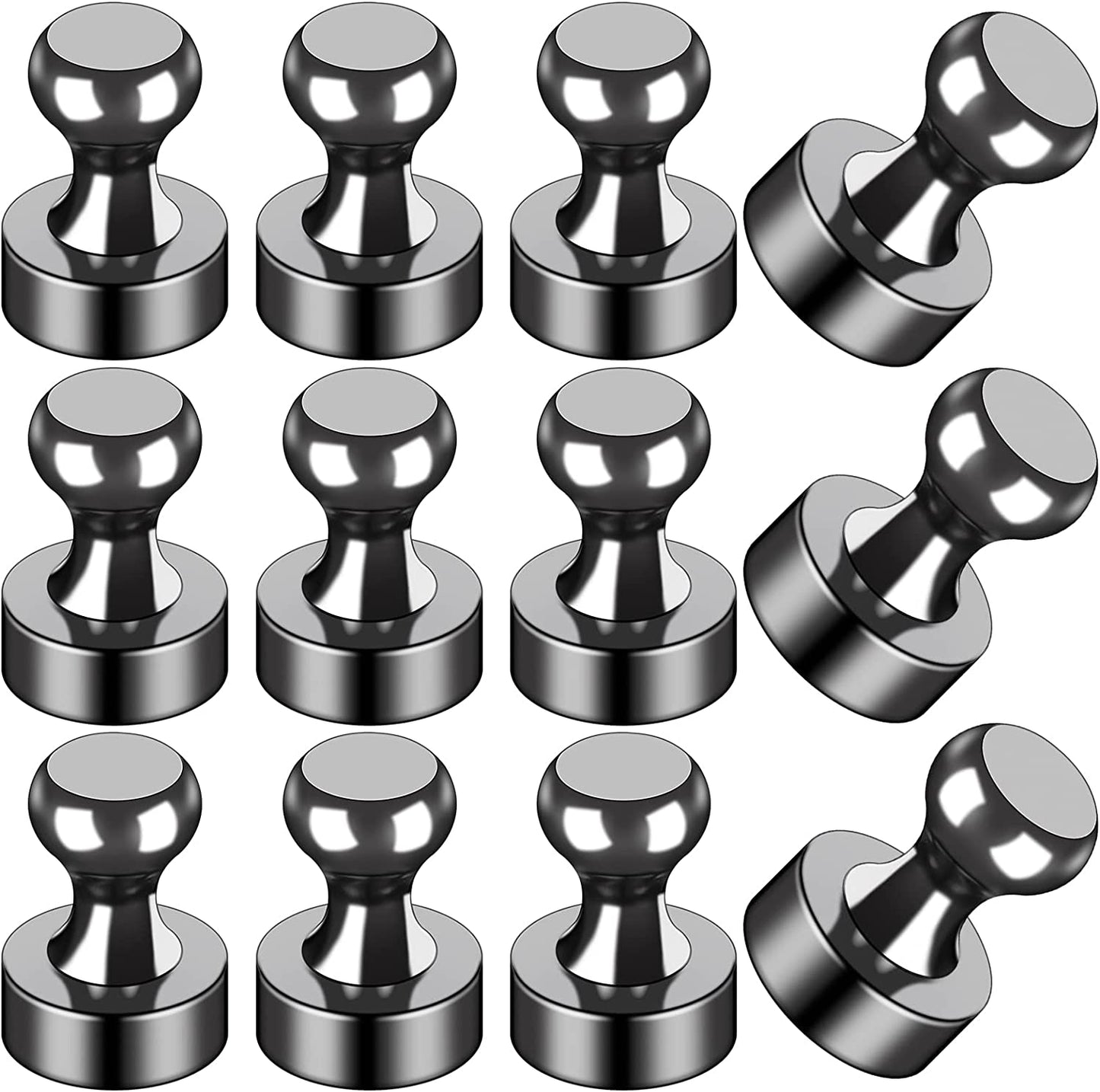 Refrigerator Magnets 12Pcs Magnet Clips Fridge Magnetic,Strong Neodymium Cup Magnets, Waterproof, Rare Earth