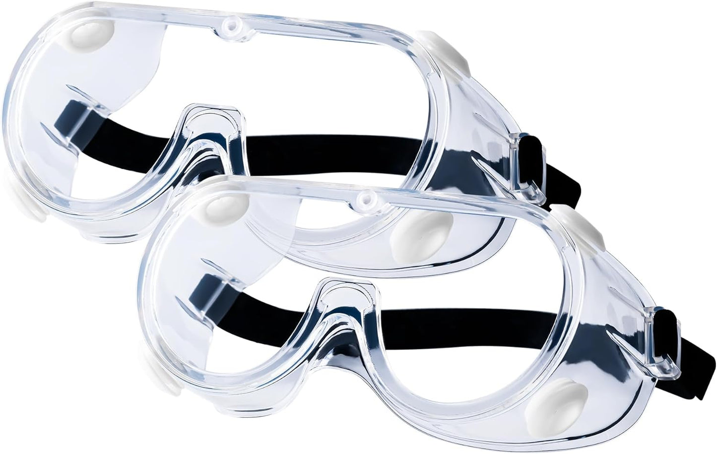 2-Pack Professional Anti-Fog Safety Goggles for Laboratory, Construction, and Industrial Use
