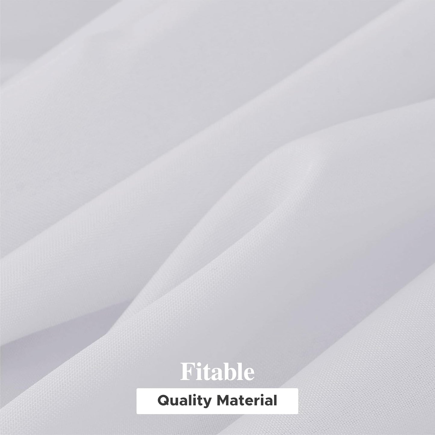 6-Pack White Rectangular Tablecloths - 70 x 120 Inches - Wrinkle and Stain Resistant Polyester Covers for Weddings, Parties, Banquets, and Formal Events