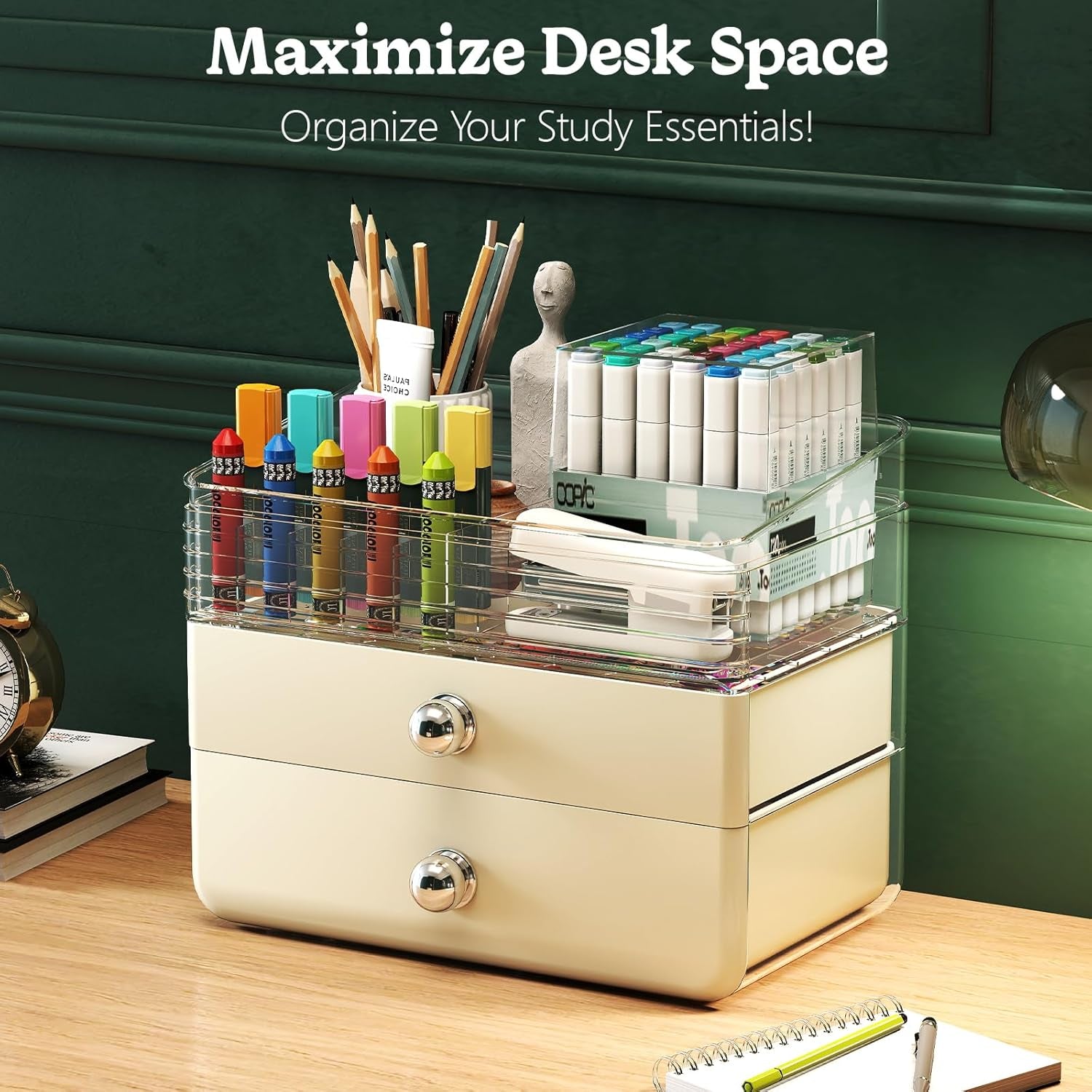 Makeup Organizer Skincare Organizers with Extra Large Drawer - Bathroom Organizers and Storage Cosmetic Display Case for Bathroom Countertop, Bedroom Vanity Desk, Lipstick Organizer, Cream