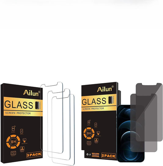 Glass Screen Protector Compatible for Iphone 12 Pro Max 2020 6.7 Inch 3 Pack Case Friendly Tempered Glass Privacy Screen Protector Compatible for Iphone 12 Pro Max 2020 6.7 Inch 2 Pack