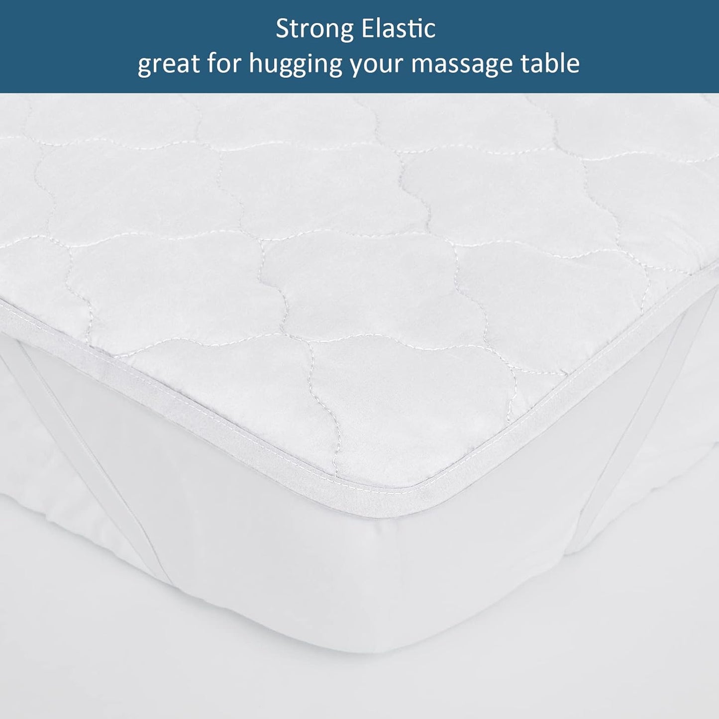 2-Piece Waterproof Massage Table Sheet Set, Extra Soft, Cushy, for Massage Tables, Includes Massage Fitted Sheet and Face Rest Cover, White