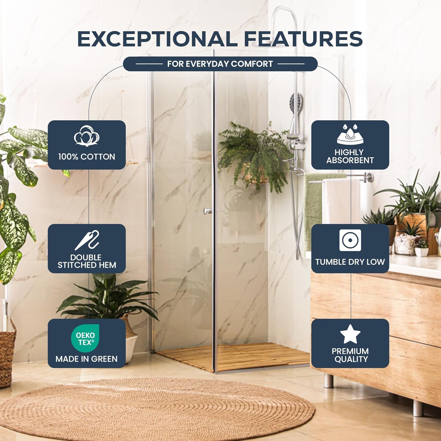 , Salon Towel, Pack of 24, 16 by 27 Inches, Highly Absorbent Cotton Towels for Hand, Gym, Beauty, Spa, and Home Hair Care, White