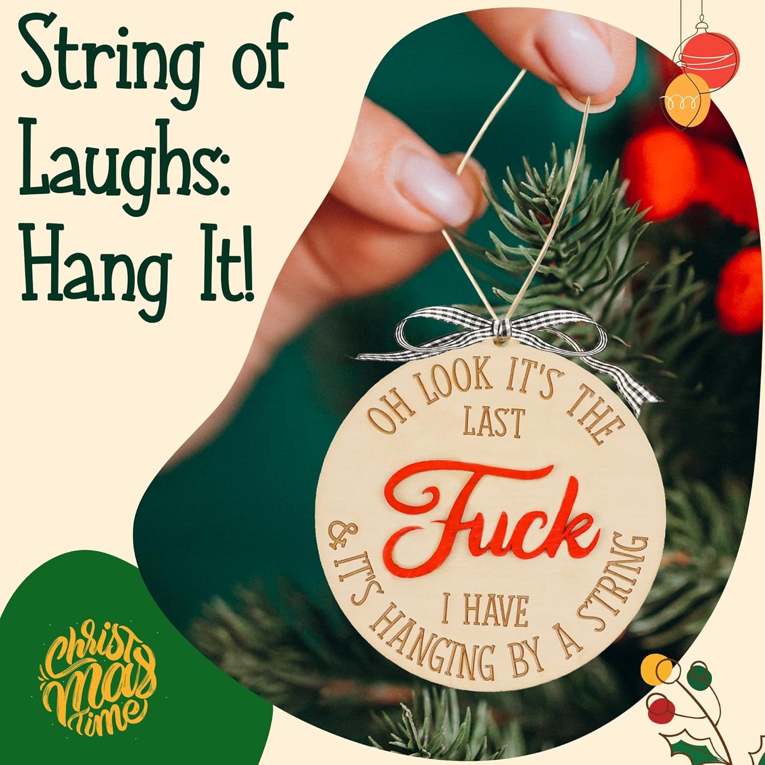 Funny Christmas Ornaments 2025, Funny Adult Snowman Ornament, Naughty Christmas Decorations, Hilarious Gift Exchange Ideas for Friends, Dirty Santa Gifts for Adults, White Elephant Gifts (F*Ck)
