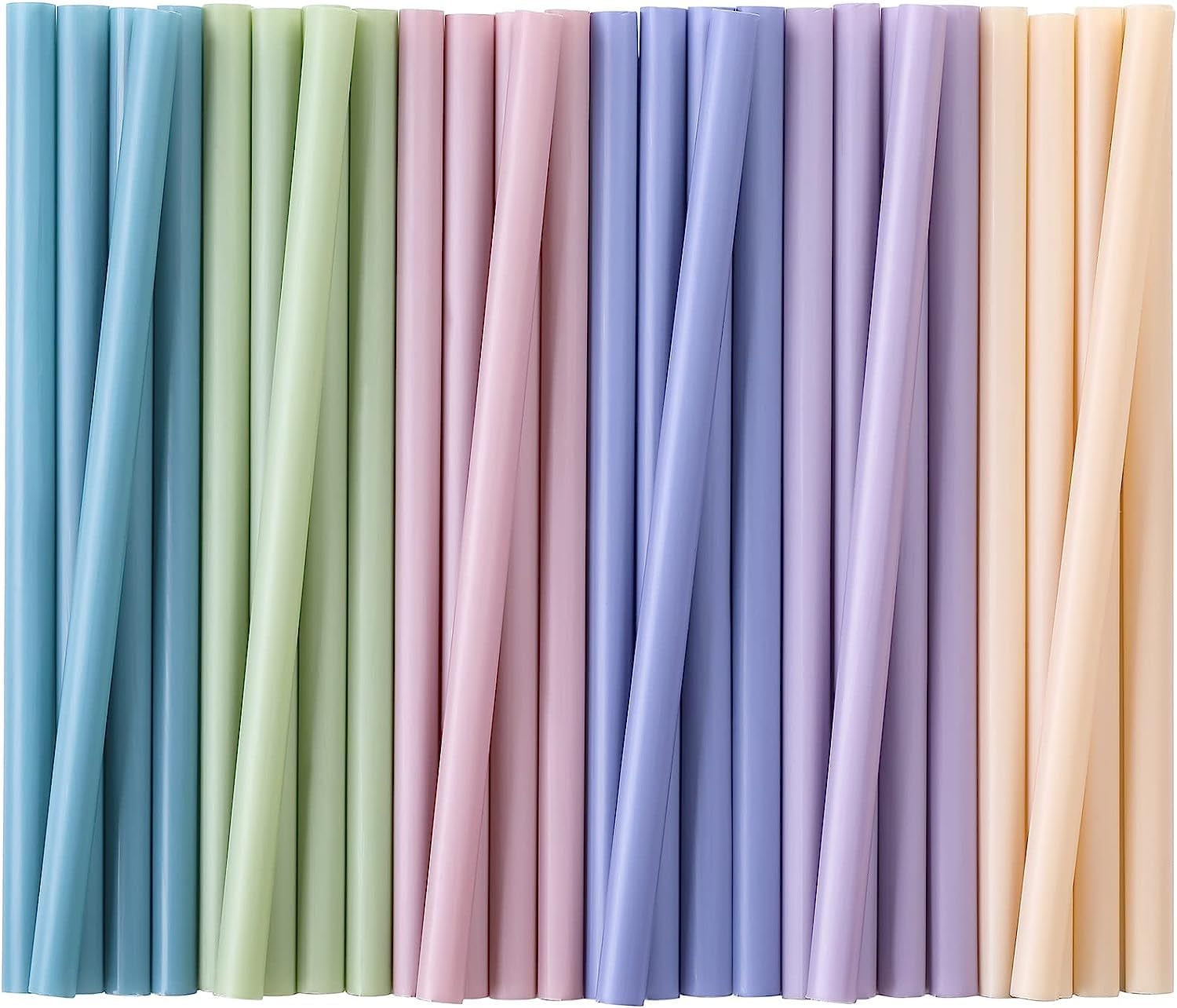 100 Pcs Jumbo Smoothie Straws, Disposable Wide Plastic Drinking Straws, Colorful Plastic Straws for Milkshakes, Smoothies, Boba, Bubble Tea, Ice Coffee - 8.5"L, 0.4" D