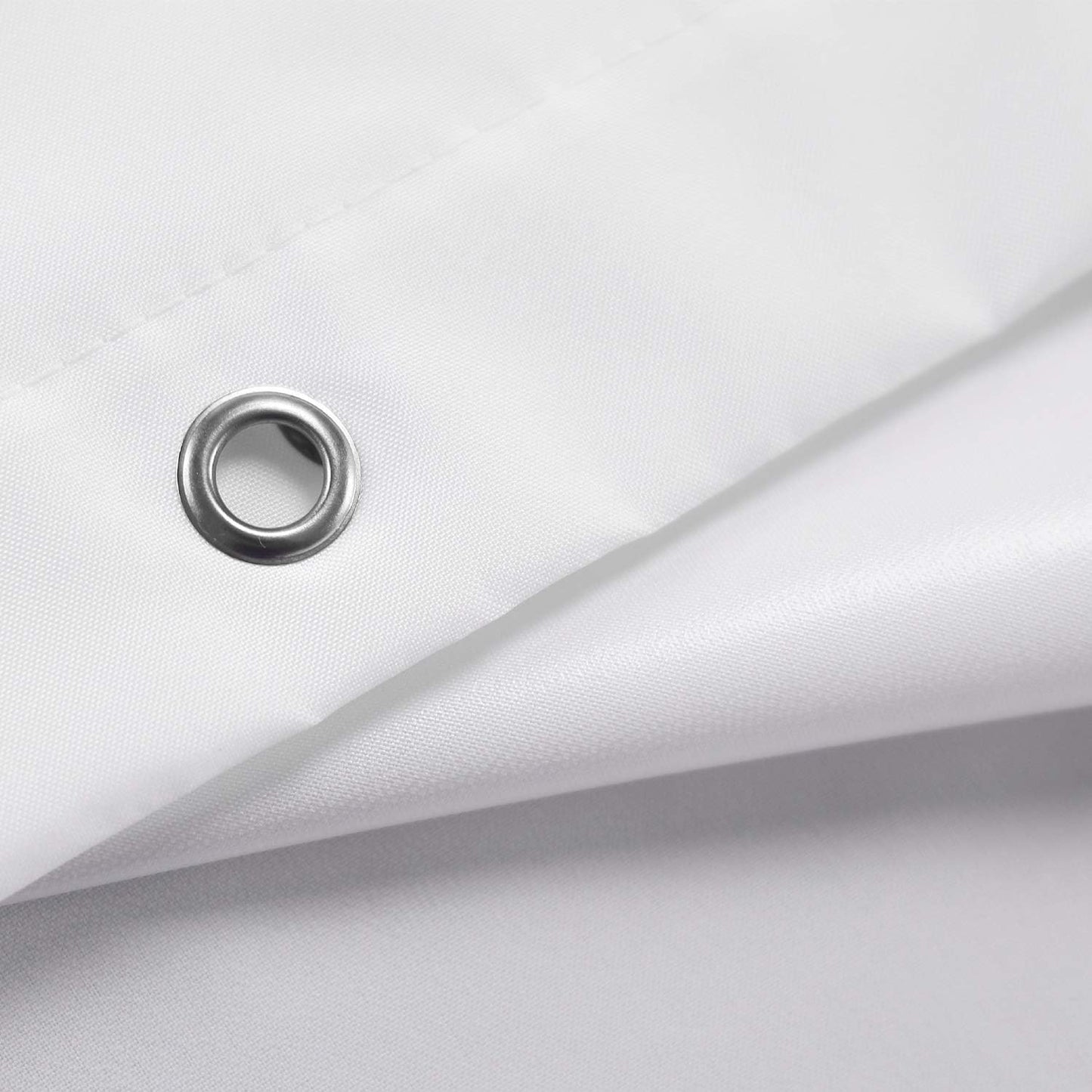 Nylon Hotel Shower Curtain or Liner, Machine Washable, Water Resistant, White, 72 X 72 Inches