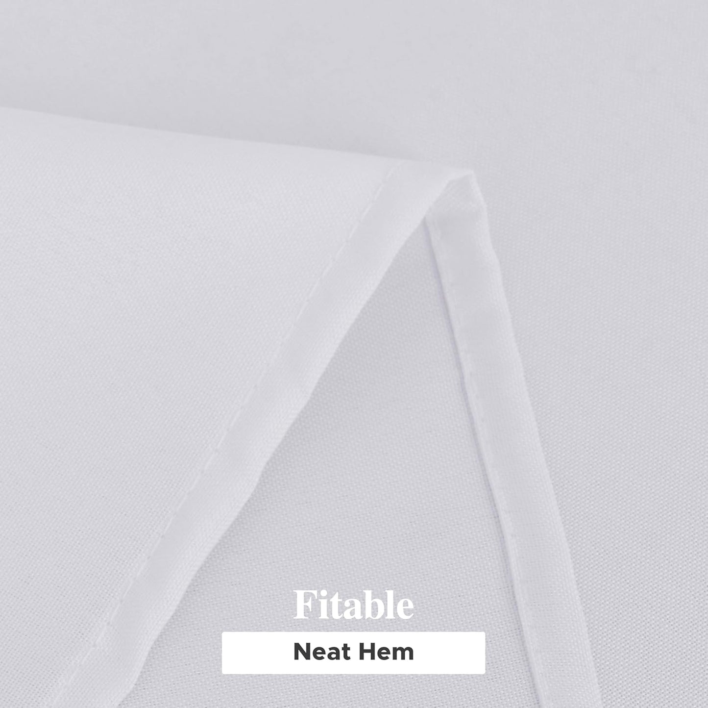 6-Pack White Rectangular Tablecloths - 70 x 120 Inches - Wrinkle and Stain Resistant Polyester Covers for Weddings, Parties, Banquets, and Formal Events