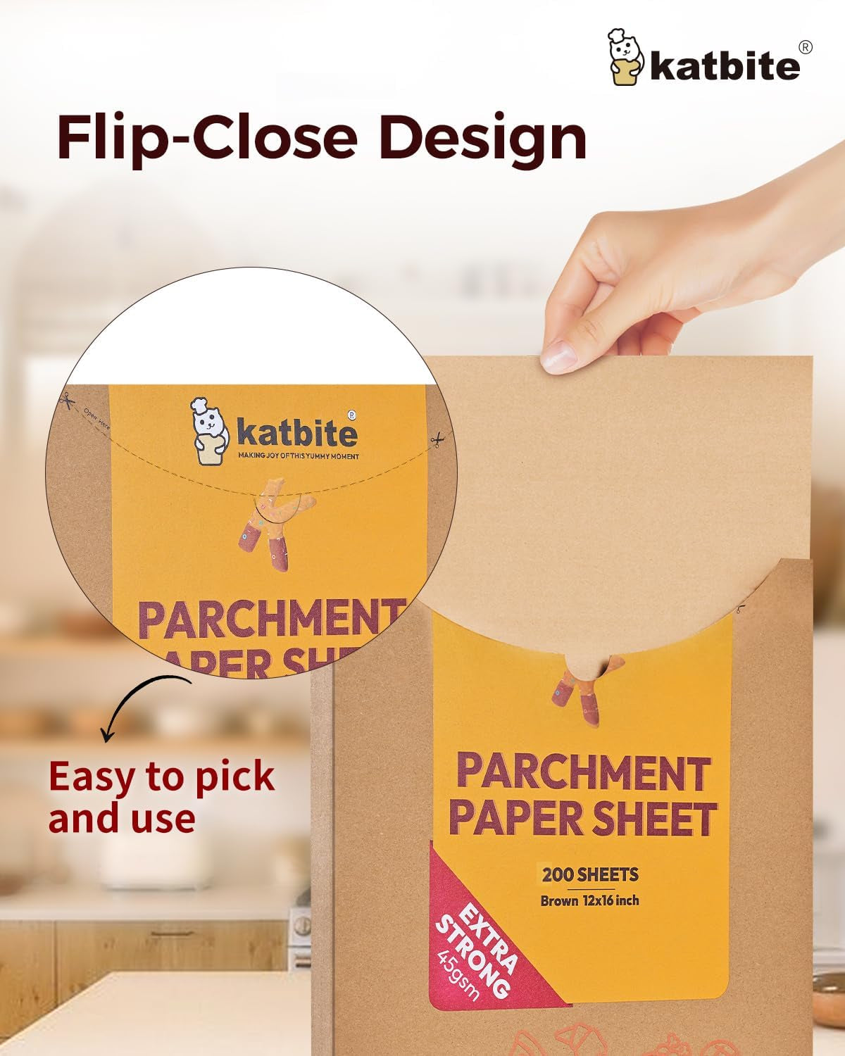 200 Pieces of 12x16 Inch Unbleached Parchment Paper - Precut Heavy-Duty Baking Sheets for Cookies, Cooking, Air Frying, and Oven Use