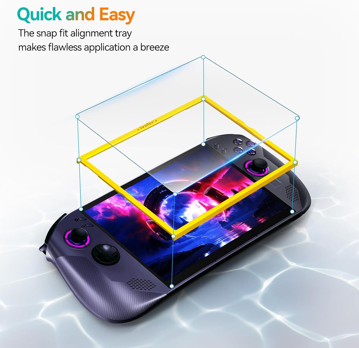 2 Pack Screen Protector for Lenovo Legion Go S Handheld 2025 with Alignment Frame, Tempered Glass, 8 Inch Full Coverage, Transparent Ultra HD, Anti-Scratch, Anti-Fingerprint