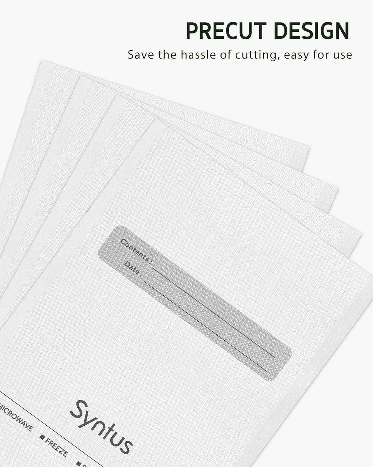 Vacuum Sealer Bags, 100 Count Quart 8" X 12" Comercial Grade Precut Bag for Food, BPA Free Food Vac Bags for Storage, Meal Prep or Sous Vide