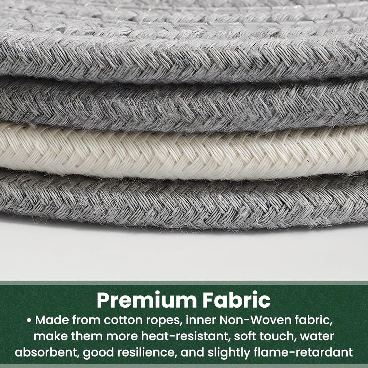 8 Inch Trivets for Hot Dishes, Hot Pots and Pans, Thick Heat Resistant Large Coaster for Kitchen, Hot Pads, Kitchen Essentials, Kitchen Decor for Table & Countertop, 6 Pcs