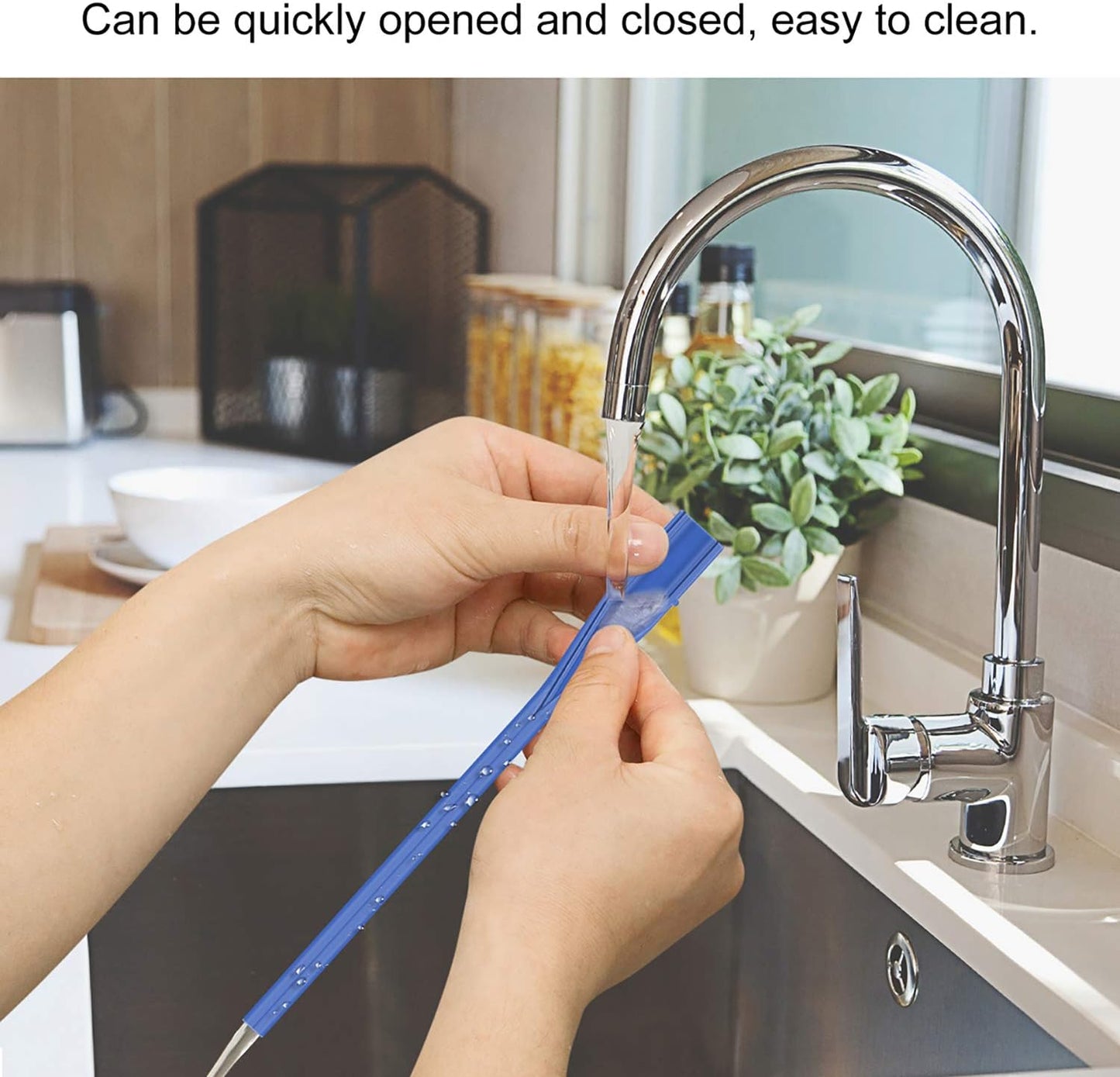Reusable Openable Silicone Straws - BPA Free, Easy to Clean Without Brush, Portable, Hot and Cold Compatible (Set of 4 Colors)