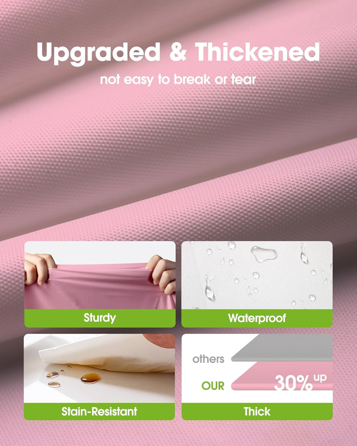 Plastic Table Cloth Disposable 12 Pack, 54 X 108 Inch Table Cloths, Easter Party, Valentines, Mothers Day Decorations, Tablecloths, Rectangle, Pastel Plastic Cover, Leakproof & Sturdy, Pink