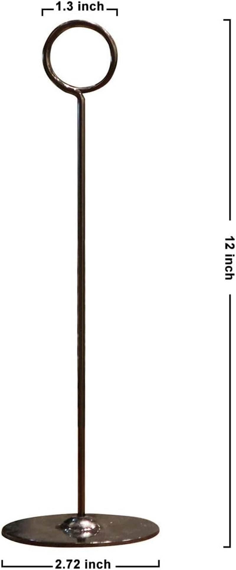 16PK Table Number Holders Place Card Holders 12 Inch Table Card Holders Steel Card Holders for Photos, Food Signs, Memo Notes, Weddings, Restaurants, Birthdays(Black)