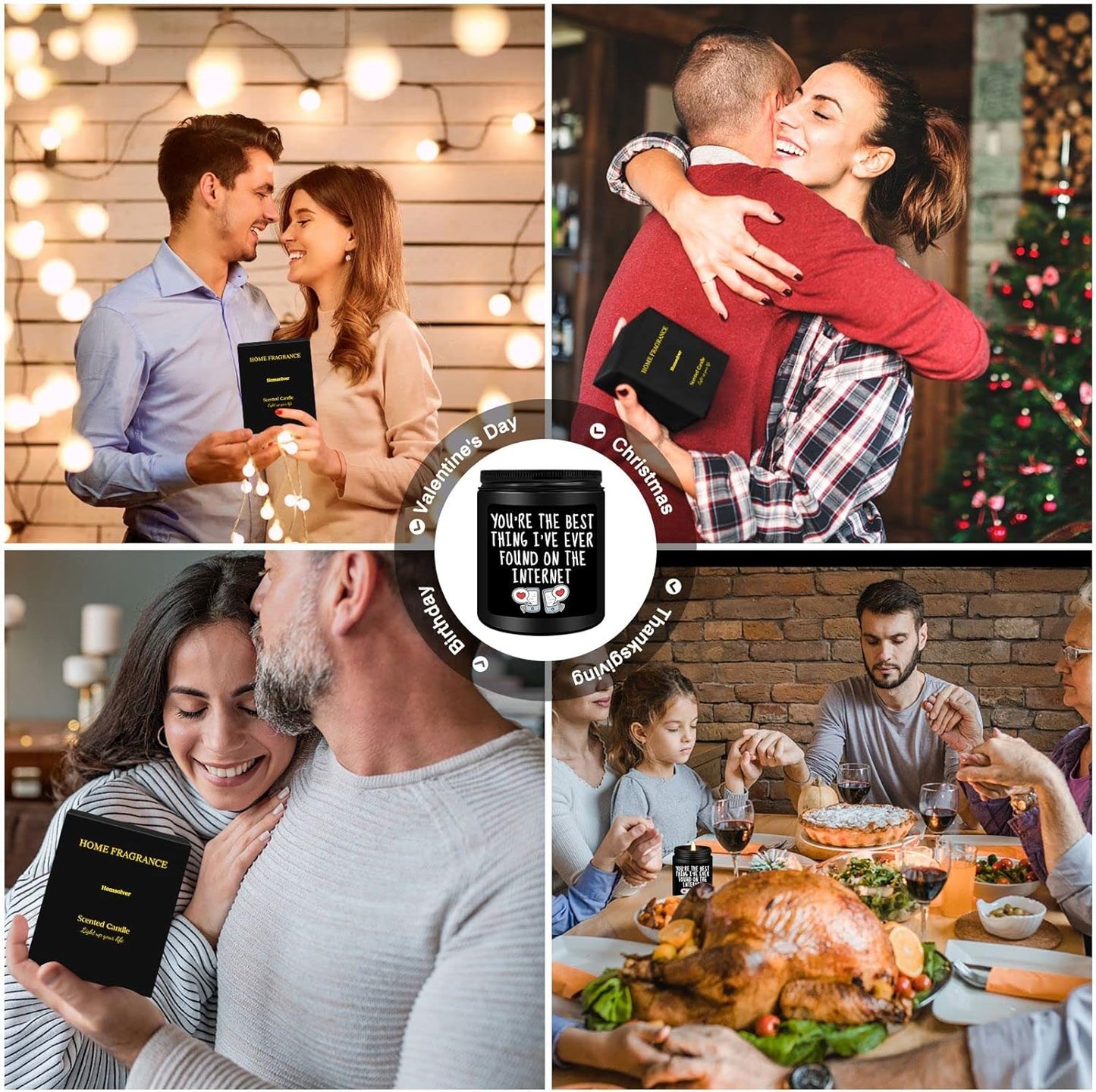 Gifts for Him,Anniversary,Valentines Day,Birthday Gifts for Men Him Boyfriend,Best Thing I Found on the Internet Candles-Black Cedar & Sandwood Scented