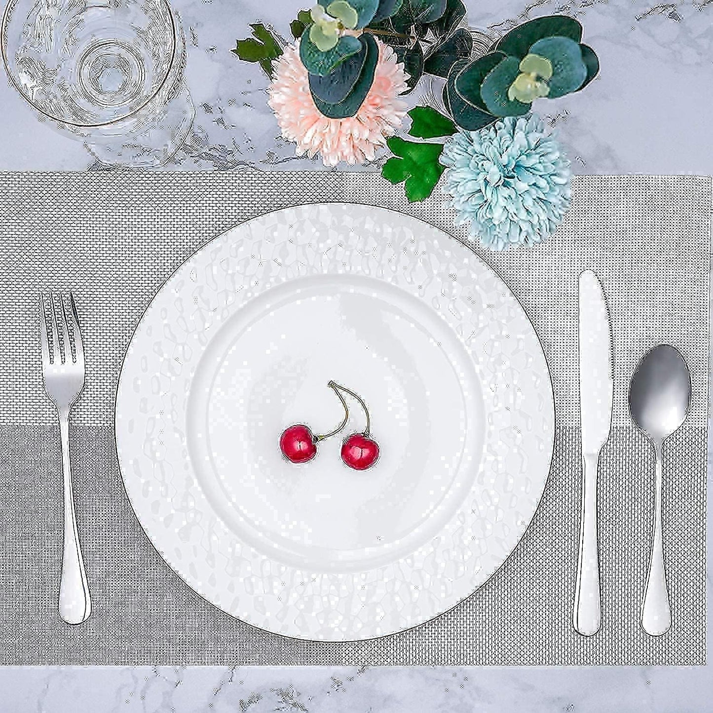 Dinner Forks and Teaspoons Bundle,16 Pcs 8" Food Grade Stainless Steel Silverware Forks & 16 Pcs 6.7" Stainless Steel Spoons,Mirror Finish & Dishwasher Safe,Use for Home,Kitchen or Restaurant