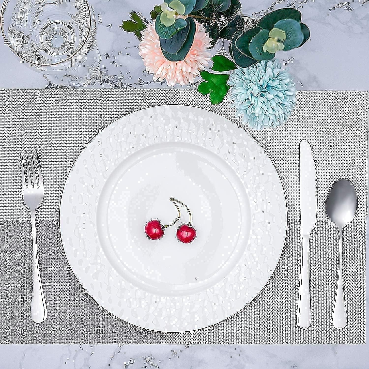 Dinner Forks and Teaspoons Bundle,16 Pcs 8" Food Grade Stainless Steel Silverware Forks & 16 Pcs 6.7" Stainless Steel Spoons,Mirror Finish & Dishwasher Safe,Use for Home,Kitchen or Restaurant