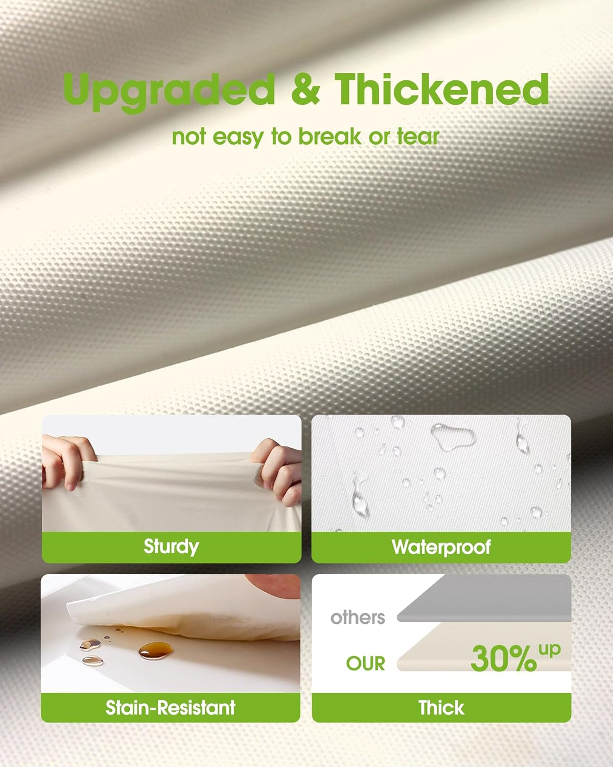Plastic Table Cloth Disposable 6 Pack, 54 X 108 Inch Table Cloths, Party, Wedding, Thanksgiving Decorations, Fall Tablecloths, Rectangle, Beige Plastic Cover, Waterproof, Cream, Ivory