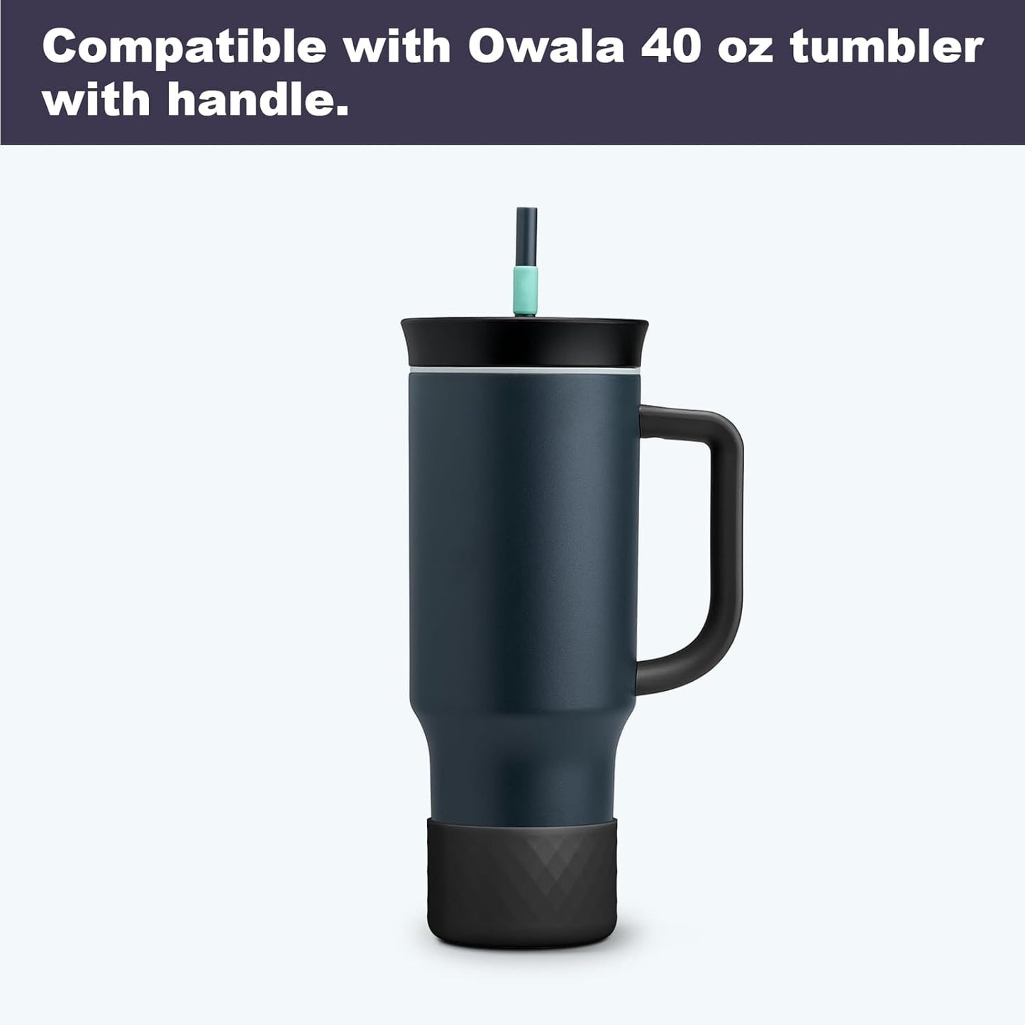 Silicone Boot for Owala 40 Oz Tumbler with Handle, Anti-Slip Protective Sleeve for Stainless Steel Triple Layer Insulated Travel Tumbler Accessories