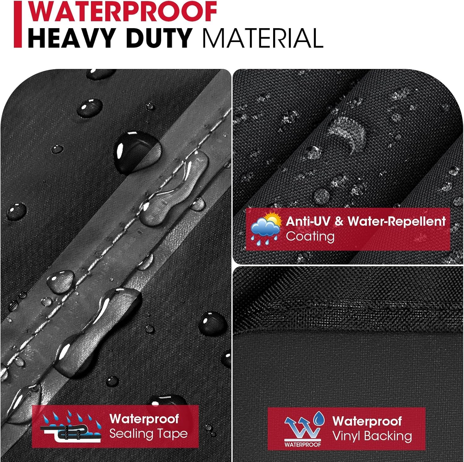 Grill Cover 31.5 Inch, Compatible with Large Big Green Egg, Kamado Joe and Pit Boss Ceramic Grills, Heavy Duty Waterproof BBQ Cover, Fade Resistant round Smoker Protector, 31.5" Dia X 31.5" H