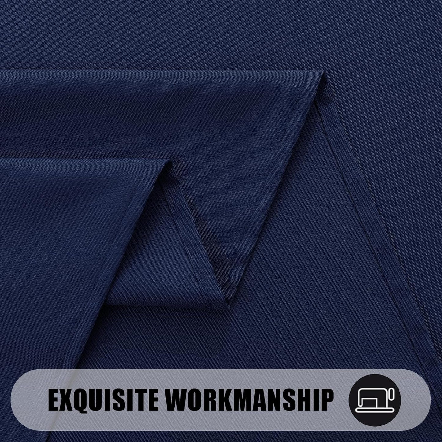 Rectangle Table Cloth, Waterproof Anti-Scratch Polyester Tablecloth, Decorative Washable Fabric Table Cover for Dining, Buffet, Parties and Outdoor, 60X84, Navy