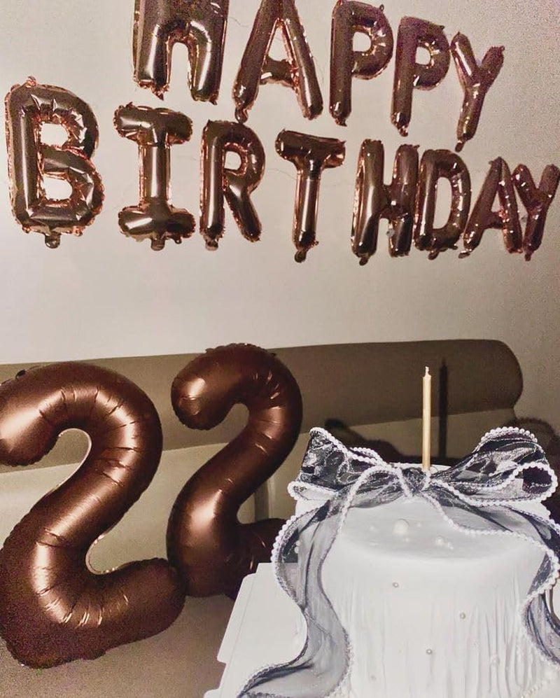 Dark Brown Number Balloon 40 Inch, Coffee Brown 0 Number Balloons, 10 20 30 40 50 Numbers Balloon Chocolate Brown Birthday Decorations Party Supplies for Women Men