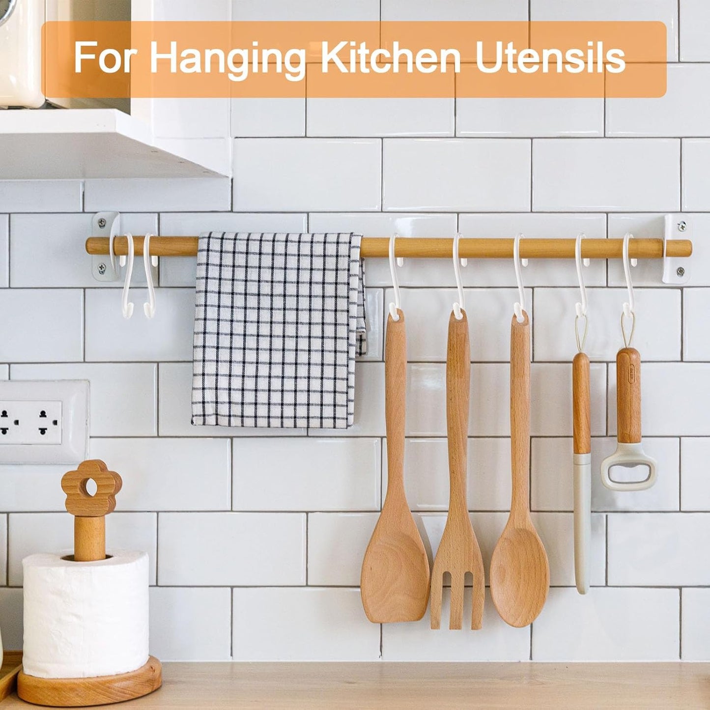 12-Pack Heavy-Duty 5-Inch Vinyl-Coated S Hooks for Hanging Plants and Kitchen Utensils, Non-Slip Design for Pots, Pans, and Bags