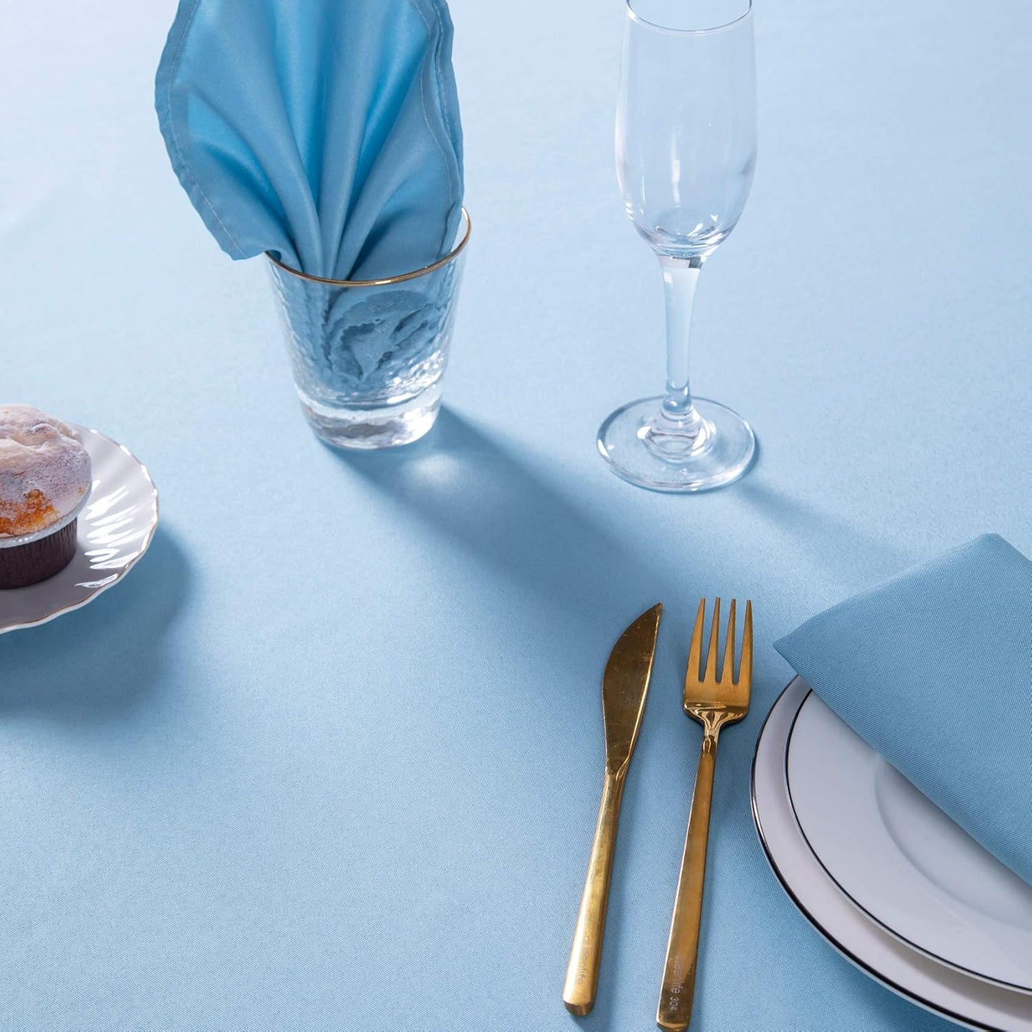 Rectangle Tablecloth 60X102 Inch Washable Polyester Fabric Table Cloth for Wedding Party Dining Banquet Decoration(60X102, Blue Mist)